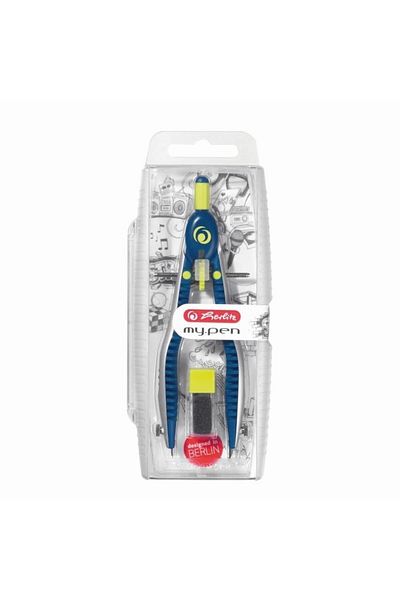 Herlitz my.pen compass with quick setting system, blue in