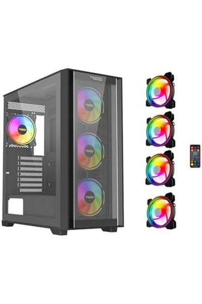 Twisted Minds Storm Rider-04 Gaming Mid-Tower Computer Case, Supports EATX/ATX/MATX/Mini-ITX with 3