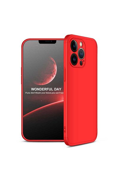 HTstore iPhone Compatible 13 Pro Case Zore Ays Cover-Red