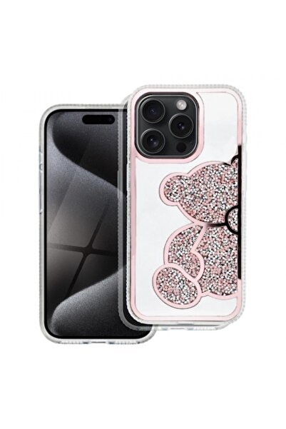 Stef's Cat Carcasă pentru Apple iPhone 16e, Teddy Bear, roz