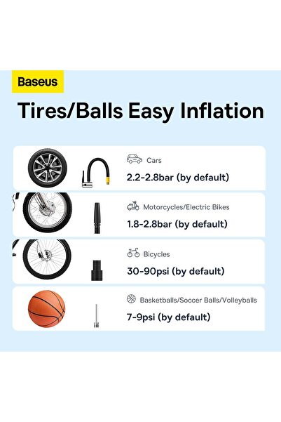 Baseus مضخة هواء سيارة لاسلكية SEUS SuperMini-Pro - أسود