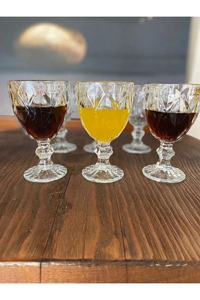 PRATİKOBA Dila Coffee Side Water Cup Set of 6 Royaleks-Ryg8006