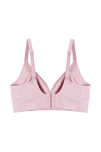 koza iç giyim Unwired Invisible Ribbed Camisole Seamless Bra with Removable Pads