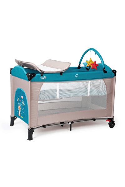 Juju Patut pliant 2 niveluri Sleepy Baby, Space Doggy