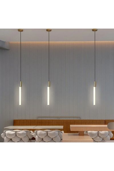 LUXXO Pendant equipped with LED, Gold Lumien, 12W, neutral light (4000K)