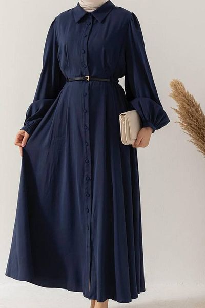 Miami Reyyan Dress - Fabric Dress with Button Details