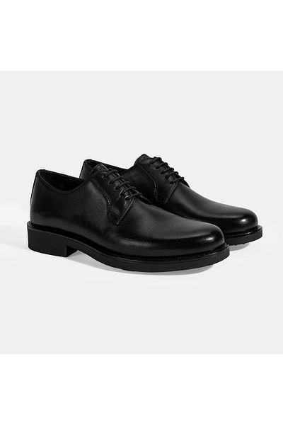 Desa Men's Black Classic Leather Shoes