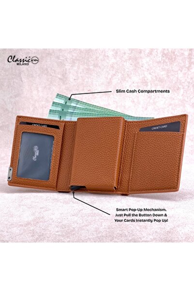 Classic Milano RFID Blocking Faux Leather Wallet for Men and Women