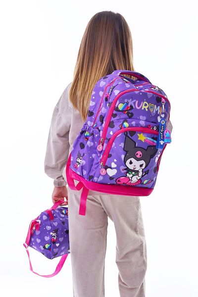 ZUZUNGA Kuromi İle Okula Dönüş Seti ( Sırt Çantası - Beslenme Çantası - Kalemlik )