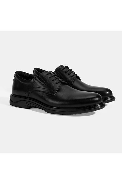 Desa Men's Black Classic Leather Shoes