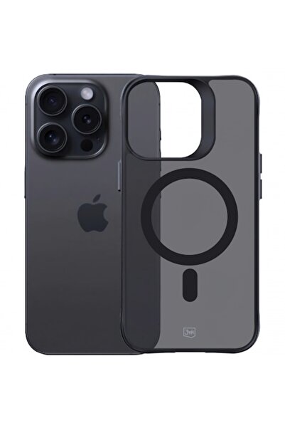 Modo Carcasă MagSafe pentru Apple iPhone 15 Pro 3MK Smoke Magcase Neagră