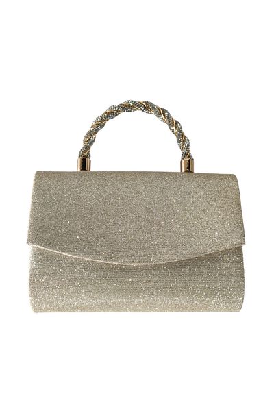 OEM Elegant golden bag with rhinestones