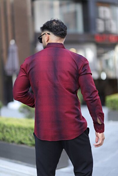 Klothy Ανδρικό μακρυμάνικο καρό πουκάμισο Slim Fit 2454