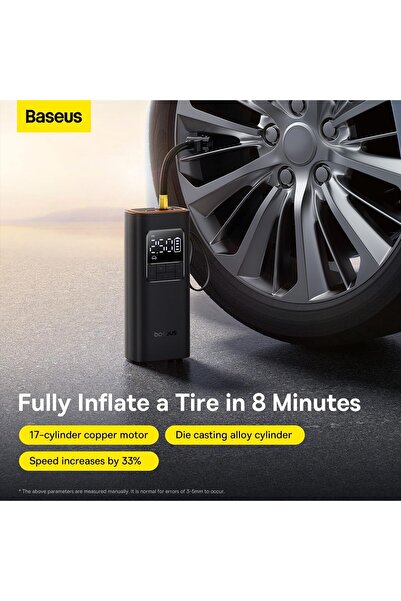 Baseus مضخة هواء سيارة لاسلكية SEUS SuperMini-Pro - أسود