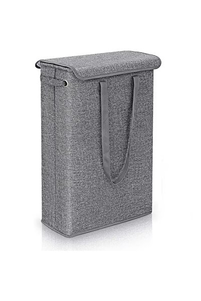 Choice Grey G3214B 45L Covered Laundry Basket, Detachable Hand-held Dirty Clo...