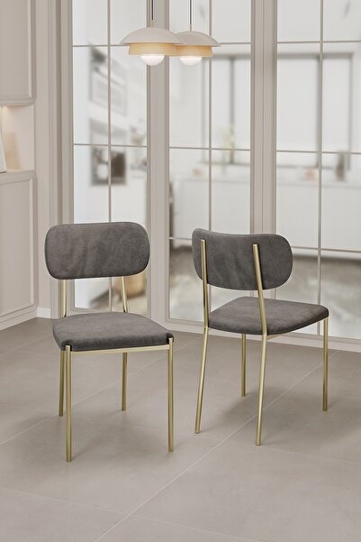 asaella mobilya Nexa Altın Metal Ayaklı Sağlam Üst Kalite Mutfak Sandalyesi, ...