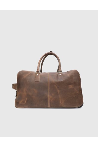 İLVİ Orva Hakiki Crazy Deri Camel Erkek Valiz