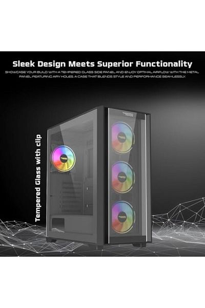 Twisted Minds Storm Rider-04 Gaming Mid-Tower Computer Case, Supports EATX/ATX/MATX/Mini-ITX with 3