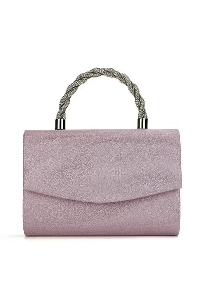 OEM Elegant powder pink bag with rhinestones