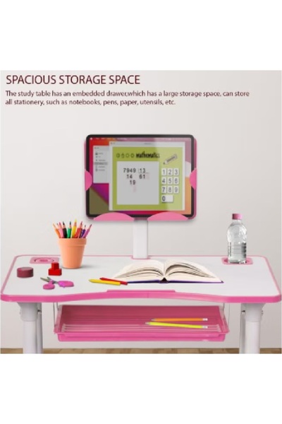 N2Y مجموعة طاولة دراسة مع كرسي للأطفال والطلاب ، سطح مكتب قابل بارتفاع قابل ل...