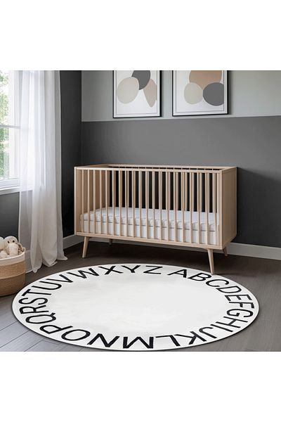 Alkaffary Meral Carpet with a cheerful modern design for children's rooms, white, multiple sizes