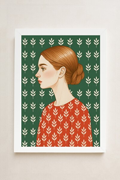 Sweet Souls Yeşil Düş Tasarım Tablo – Beyaz Çerçeveli, Pleksi Korumalı, Duvar Tipi.