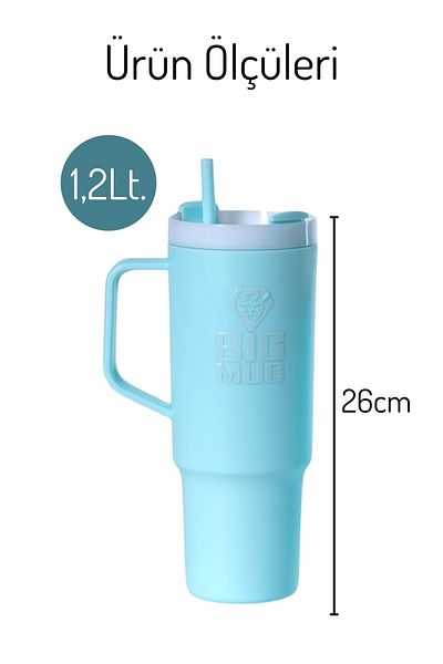 Nandy Home Large Size Water Bottle with Handle and Straw 1200ml.