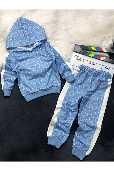 KGN GİYİM Boy's 2 Threads Unsharped Bottom Top Set