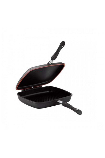Zilan Aluminum Double Frying Pan - 30cm, Non-Stick, Silicone Gasket, Easy to Clean