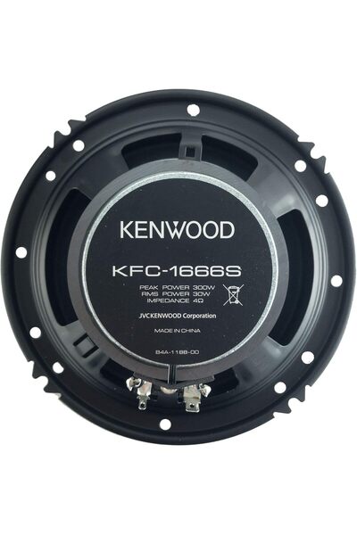 Generic مكبرات صوت سيارة كينوود KFC-S1666 بقوة 300 واط، مقاس 6.5 بوصة، ثنائية الاتجاه مع معزز مجال الصوت، قطعتان