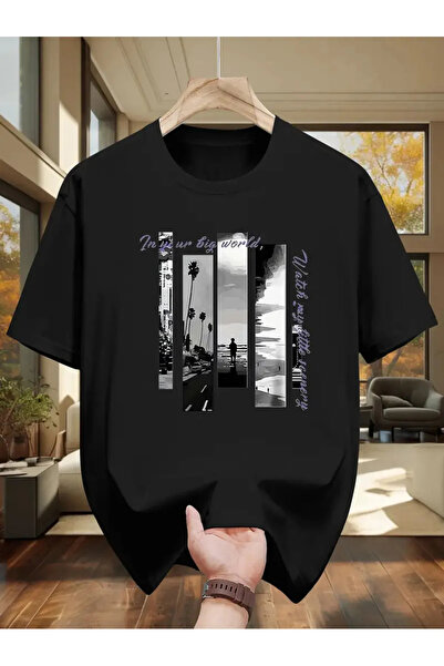 haha In Your Big World Printed T-Shirt for Men