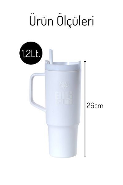 Nandy Home Large Size Water Bottle with Handle and Straw 1200ml.