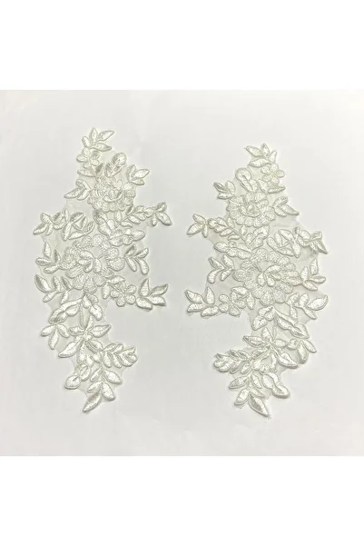 karantuhafiye Guipure Applique / 2-Piece Guipure Applique / White Color