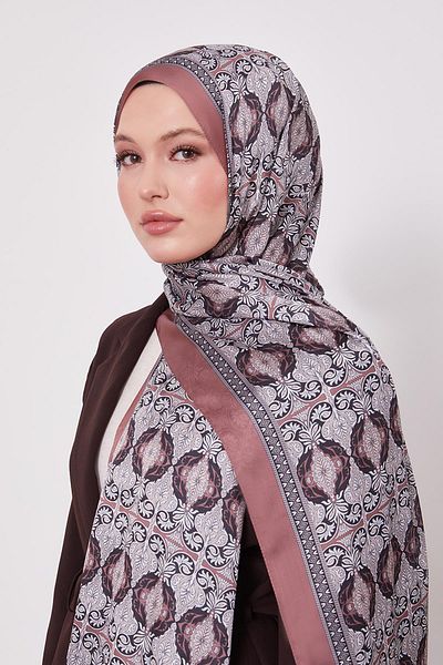 Levidor Tile Reflection Pattern Indian Silk Shawl