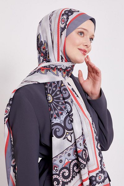 Levidor K.Gray Edge Speckle Pattern Indian Silk Shawl