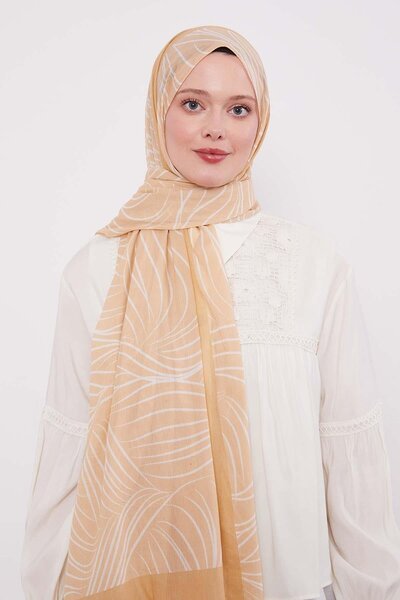 Levidor Mustard Tropical Cotton Shawl