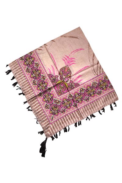 kızca Indian Silk Scarf Pink
