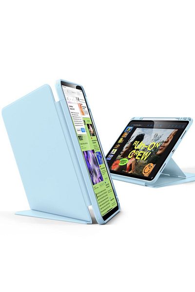 Modo Husa pentru iPad Air 4 2020/Air 5 2022/Air 11 2024/Air 11 2025, U53, Piele ecologica, Sky Blue