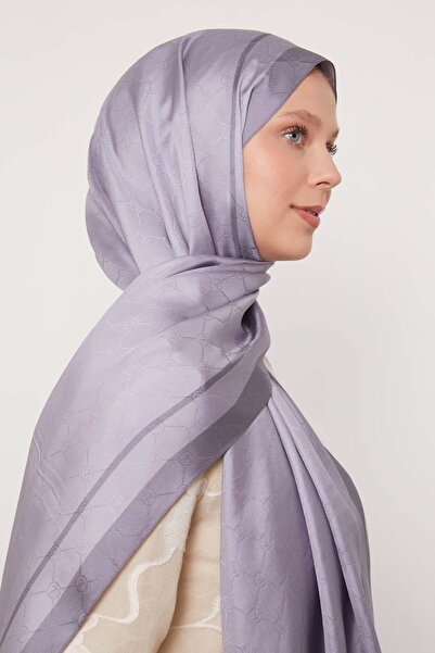 Levidor Μεταξωτό σάλι με λεπτομέρεια από ασημί λωρίδες