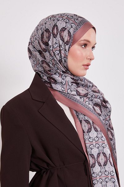 Levidor Tile Reflection Pattern Indian Silk Shawl