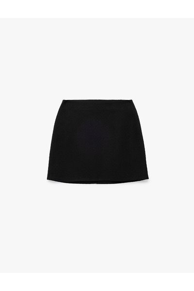 Koton Slim Fit A-Line Tweed Mini Skirt