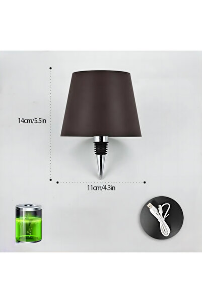 zola Glass stopper type LED lamp, 3W, 5V, adjustable color temperature and intensity, USB charging