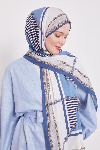 Levidor Denim Blue Chain Pattern Love