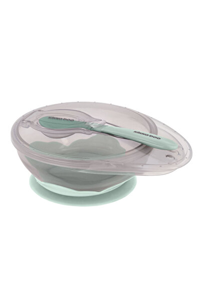 Kikka Boo Castron cu ventuza si lingura KikkaBoo Mint