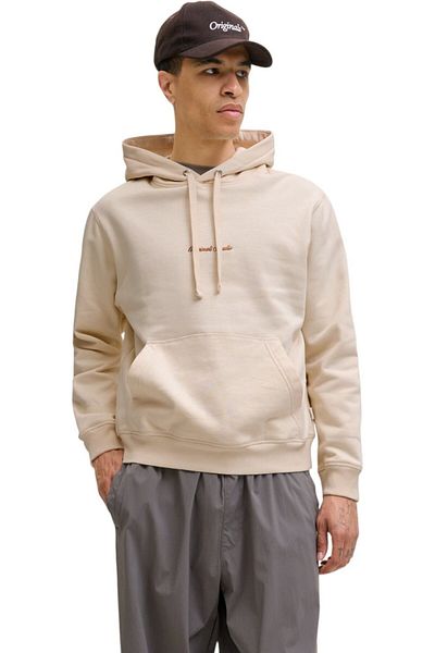 Jack & Jones Hanorac JACK &JONES Norrebro EMB Hood - 12282861-Antique White