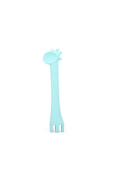 Kikka Boo Lingurita din silicon 2 in 1 Giraffe Mint