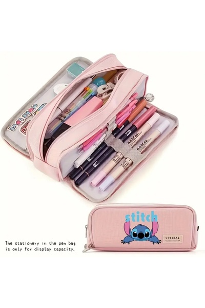 GlassySKY Multi-Compartment, Large Capacity Pencil Case Pen Holder for Elemen...