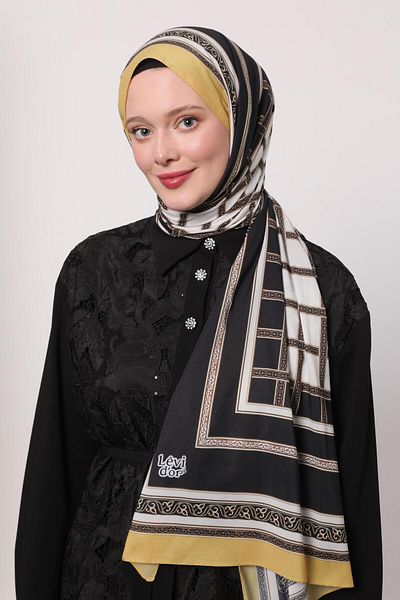 Levidor Mustard Leaf Pattern Love Shawl