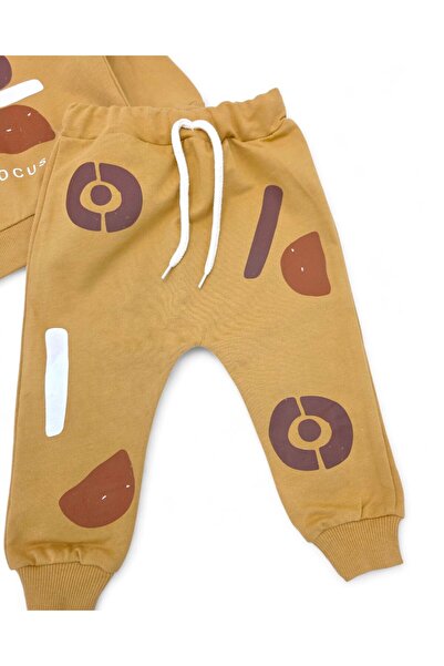 VOY KİDS Baby Boy Seasonal Focus Printed Sweatshirt and Bottom 6-9-12-18-24 Months Stylish Baby Set