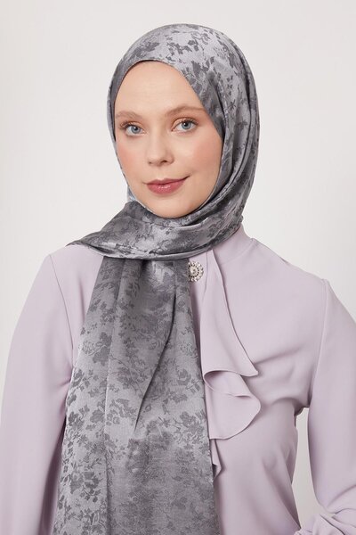 Levidor Ιταλικό σάλι ζακάρ με καπνιστό μοτίβο λουλουδιών